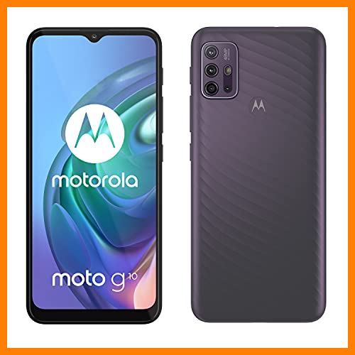 【 Mejor precio en oferta de 】✔️️ Motorola Moto g10 (Pantalla de 6.5" Max Vision HD+, Qualcomm Snapdragon, sistema de 4 cámaras de 48MP, batería de 5000 mAH, Dual SIM, 4/64GB, Android 11), Gris [Versión ES/PT]