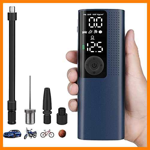 【 Mejor precio en oferta de 】✔️️ Vastar Inflador Ruedas Coche, Compresor Aire Coche 2000mAH, Compresor Aire Portatil, Utilizado para Neumáticos de Bicicleta, Motocicletas, Pelotas
