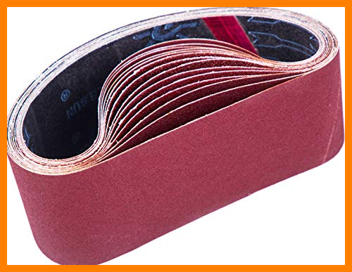 【 Mejor precio en oferta de 】✔️️ STEBRUAM Bandas de Lija 75 x 457 mm,Banda Abrasiva 3 x grano 80/120/150/240/400 para Lijadora de Banda,para Quitar el Polvo, Quitar la Pintura y Pulir(15 piezas)