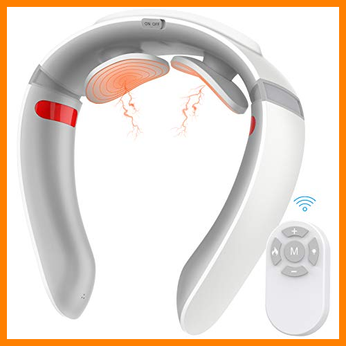 【 Mejor precio en oferta de 】✔️️ Masajeador de Cuello, Masajeador Cervical y Espalda Electromagnetico Masajeador de Cervicales Cuello Multifunción Eléctrico Masajeador para Cuello con Función de Calor para el Dolor de Cuello Cervical