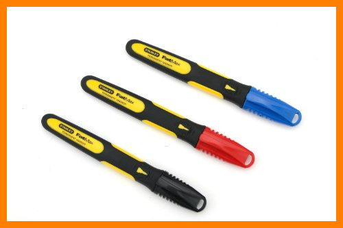 【 Mejor precio en oferta de 】✔️️ Stanley (negro, rojo, azul), Marcador FatMax punta fina – Blister 3 uds 0-47-322