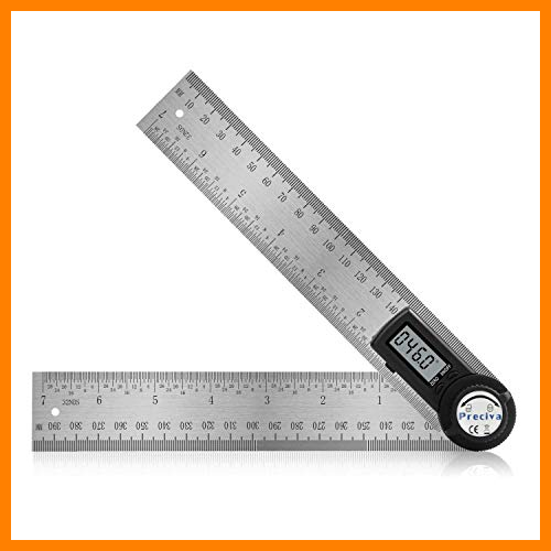 【 Mejor precio en oferta de 】✔️️ Medidor de angulos digital, Preciva medidor angulos,medición de 0-400 mm y 000.0 °-999.9 °