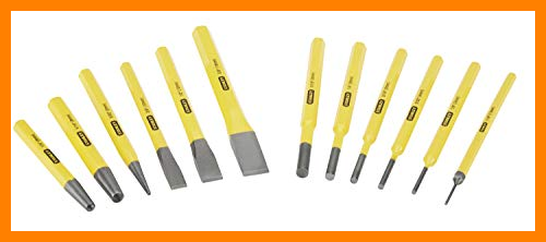 【 Mejor precio en oferta de 】✔️️ STANLEY 4-18-299 - Juego de punzones, botadores y cinceles, incluye 12 piezas