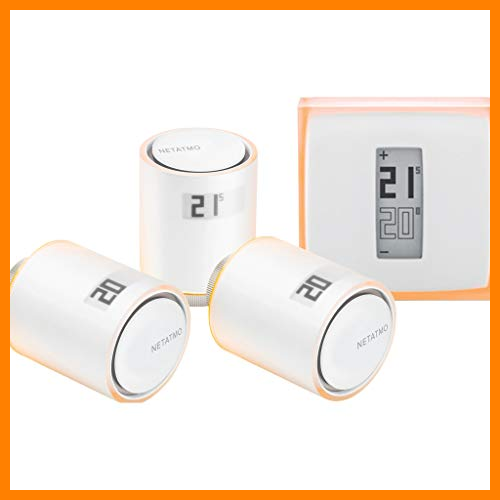 【 Mejor precio en oferta de 】✔️️ Termostato inteligente Netatmo + 3 válvulas Kit