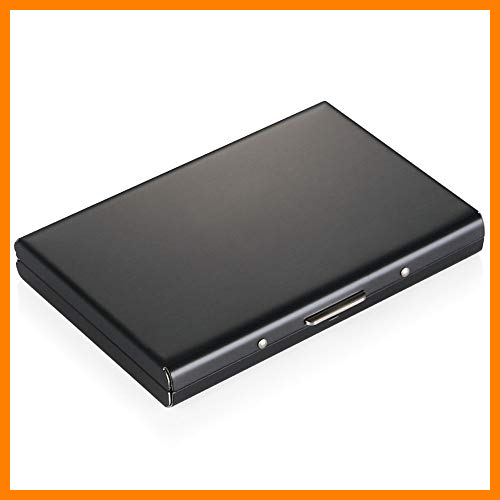 【 Mejor precio en oferta de 】✔️️ Vicloon Tarjetero para Tarjetas de Crédita/Visita/Monedero, Delgado Portatarjetas Metálico con RFID Bloqueo y 6 Ranuras de PVC, para Hombre y Mujer - Negro