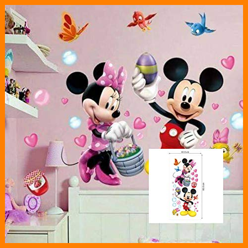 Kibi Pegatinas Infantiles Pared Minnie Pegatinas Decorativas Pared mickey Mouse Stickers Pared Mickey Dormitorio Calcomanias para Niños Pared Calcomanias Mickey 