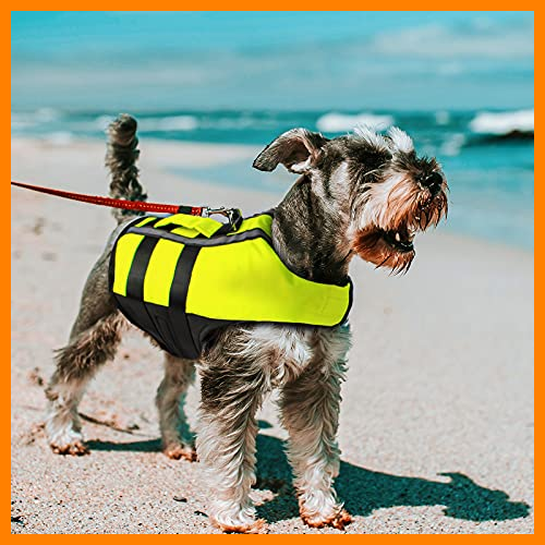 【 Mejor precio en oferta de 】✔️️ NAMSAN Chaleco Salvavidas para Perros Chaleco Reflectante para Mascotas con Ajustable Seguridad Natación Chaleco para Pequeño Perro-S