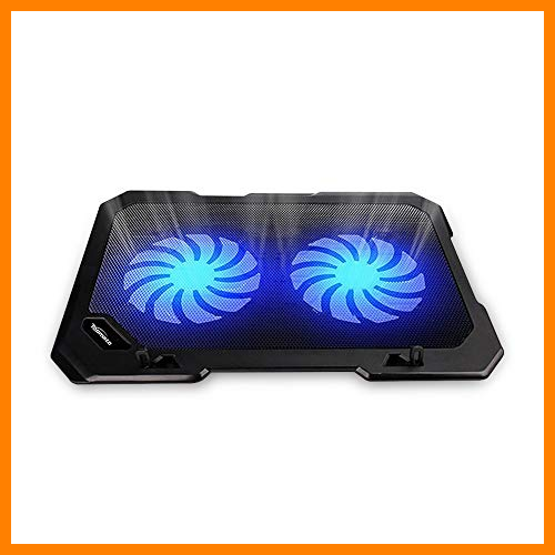 【 Mejor precio en oferta de 】✔️️ TopMate C302 Base de Refrigeración Ultradelgada, Ventilador para Portatil con 2 Ventiladores Silenciosos LED, Enfriador para Portatil con Cable USB Incorporado Plug and Play para Portátiles 10-15,6"