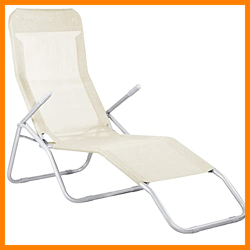 【 Mejor precio en oferta de 】✔️️ Springos Gravity Tumbona de metal, plegable, para el tiempo libre, beige