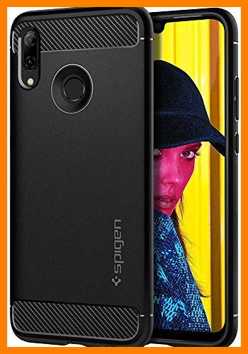 【 Mejor precio en oferta de 】✔️ Spigen, Funda para Huawei P Smart 2019 / Honor 10 Lite, [Rugged Armor] Absorción de Choque Resistente y diseño de Fibra de Carbono [Compatible con Carga Inalámbrica] - [Negro Mate]