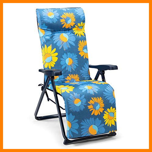 【 Mejor precio en oferta de 】✔️ Solenny 50001001155106 50001001155106-Tumbona de Jardín 6 Posiciones Superrelax Acolchado 5 cm