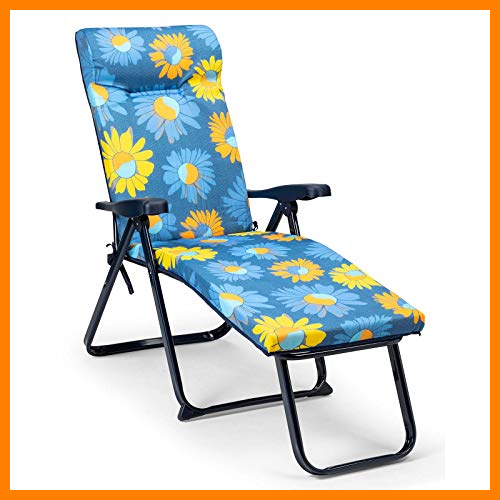 【 Mejor precio en oferta de 】✔️ Solenny 50001001165113 50001001165113-Hamaca Tumbona de Jardín 6 Posiciones Acolchado 5 cm con Reposapies