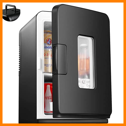 【 Mejor precio en oferta de 】✔️ Mini Nevera Pequeña Portatil de 12V / 220V, Frigorifico 15L con Función de Frío/Calor, Nevera Maquillaje Eléctrico Silencioso con Mode ECO y Estante Desmontable, para Habitación, Coche, Oficina