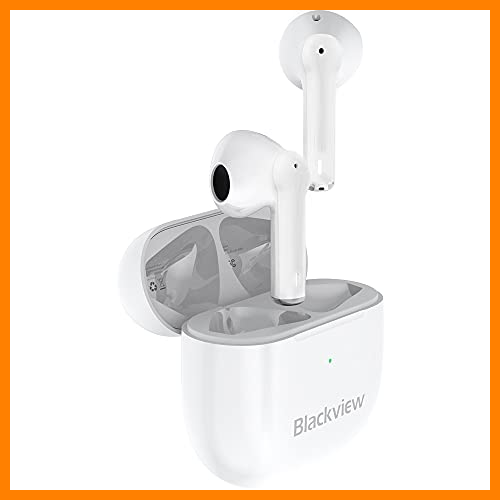 【 Mejor precio en oferta de 】✔️ Auriculares Inalámbricos Blackview AirBuds 3, Auriculares Bluetooth 5.1, Control tactil, IPX7 Impermeable, Mini Ligeros, Auriculares inalambricos Bluetooth Semi-in-Ear