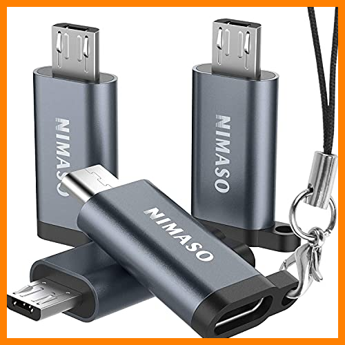 【 Mejor precio en oferta de 】✔️ NIMASO Adaptador USB C a Micro USB 4 Pack，USB Tipo C (Hembra) a Micro (Macho) Conversor Soporte Carga & Sync Connector para Galaxy S7/S7 Edge/S6/J7/J3,Huawei P Smart/P8 Lite/P9 Lite/P10 Lite,LG G4