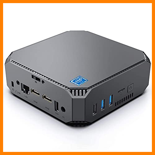 【 Mejor precio en oferta de 】✔️ Mini PC, 8GB RAM 128GB SSD Intel Celeron J3455 Micro Desktop Computer Windows 10 Pro(64 bits), Dual Band WiFi 2.4G+5G, Bluetooth 4.2, 1000 Mbps, 2*HDMI@4K HD Casa Business Office Small PC