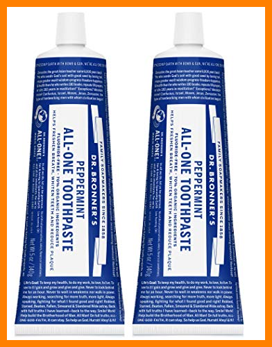 【 Mejor precio en oferta de 】✔️ Toothpaste Peppermint Dr. Bronner's 5 oz Paste (2) by Dr. Bronner's