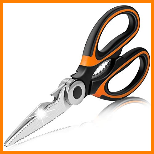 【 Mejor precio en oferta de 】✔️ Tijeras cocina resistentes, Tijeras de cocina multiusos profesionales de acero inoxidable Sharp con cubierta de cuchilla para pollo, pescado, carne, aves, verduras, hierbas, huesos, nueces, barbacoa
