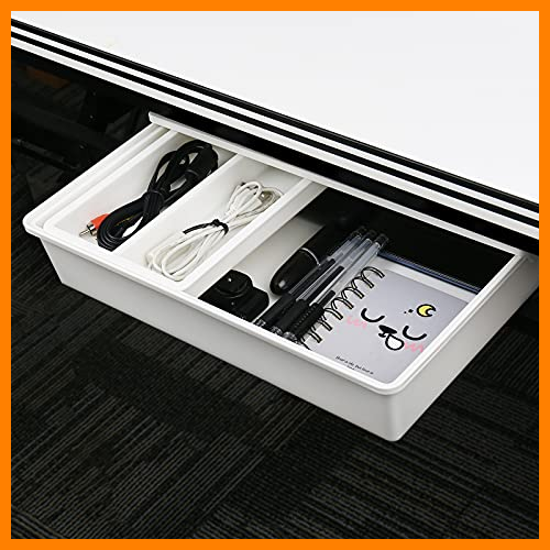 【 Mejor precio en oferta de 】✔️️ Bajo el cajón del escritorio, caja de almacenamiento de pasta desplegable, armario bajo el cajón del escritorio, cajón oculto bajo el agujero