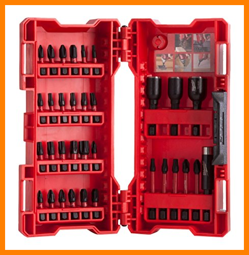 【 Mejor precio en oferta de 】✔️️ Milwaukee 4932430905 Estuche De 33 Puntas Shockwave G2, 0 V, Rosso