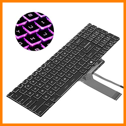 【 Mejor precio en oferta de 】✔️️ Teclado de Repuesto retroiluminado para portátil MSI GS60 GS70 GT72 GL62 GL72, Teclado retroiluminado a Todo Color Diseño de Teclado Popular