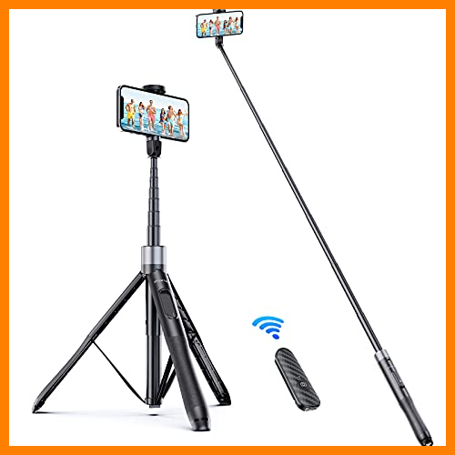 【 Mejor precio en oferta de 】✔️️ ATUMTEK Palo Selfie Trípode 1.5M Trípode para Móvil con Bluetooth, con Aluminio Resistente y Trípode de Patas Antideslizantes para iPhone/Android, Grabación de Videos, Vlogs, Directos - Negro