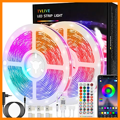 【 Mejor precio en oferta de 】✔️️ Tiras LED 15M, Bluetooth Luces LED Música RGB 5050, Control por APP o Control Remoto de 40 Teclas, 16 Millones Colores, Luz Led Adhesiva para Habitación, Fiestas, Bares, Cocinas, Escaleras