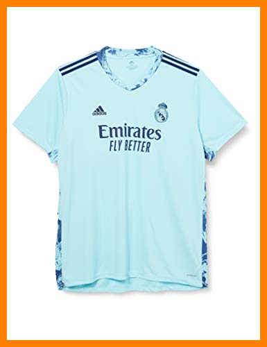 【 Mejor precio en oferta de 】✔️ Adidas Real Madrid Temporada 2020/21 Camiseta Primera Equipación Portero Oficial, Unisex, Azul, XS