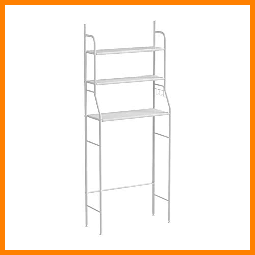 【 Mejor precio en oferta de 】✔️ T-LoVendo 1 Estanteria sobre Inodoro WC Lavadora Ahorra Espacio Almacenamiento Cuarto Baño, Blanco, 153 x 63 x 25 cm