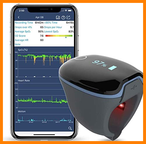 【 Mejor precio en oferta de 】✔️ ViATOM Medidor Saturación Oxigeno Bluetooth, Saturador Oxigeno Dedo Profesional para sueño para el seguimiento de Bajo nivel de SpO2 y Alta o baja frecuencia cardíaca con el informe de Aplicación PC