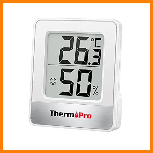 【 Mejor precio en oferta de 】✔️ ThermoPro TP49 Mini Termómetro Higrómetro Digital Termohigrómetro de Interior Medidor de Temperatura y Humedad para Medir Ambiente del Hogar, Blanco