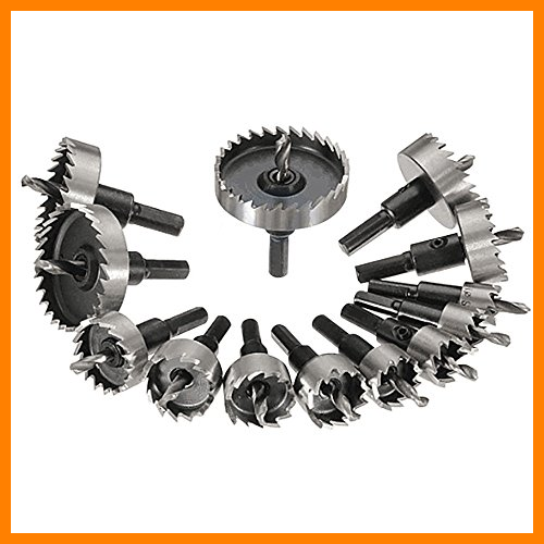【 Mejor precio en oferta de 】✔️ NUZAMAS Juego de 13 brocas de metal con núcleo de 16 a 53 mm de acero de tungsteno para acero inoxidable, placa de hierro y cobre y madera