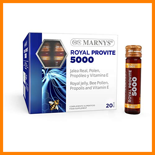 【 Mejor precio en oferta de 】✔️ MARNYS Royal Provite 5000 con Jalea Real Pura, Polen, Propóleo y Vitamina E 20 Viales