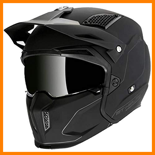 【 Mejor precio en oferta de 】✔️ MT Helmets Streetfigther SV Solid Matt Black - Casco de Moto (XL)