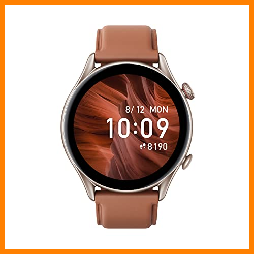 【 Mejor precio en oferta de 】✔️ Amazfit GTR 3 Pro Smartwatch Deportivo Pantalla AMOLED de 1.45"Frecuencia Cardíaca Sueño Estrés Monitorización de SpO2 150+ Modos Deportivos GPS Llamadas Bluetooth Control de Música Alexa Marrón