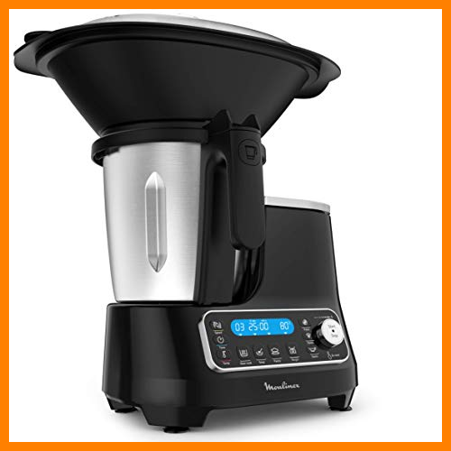 【 Mejor precio en oferta de 】✔️ Moulinex ClickChef HF4SPR30 - Robot de cocina multifunción 1400W, 3.6 l, recetario en Castellano, 5 programas Auto, temperatura de 30 a 120 ºC, 12 velocidades, 32 funciones, báscula, vaporera, negro