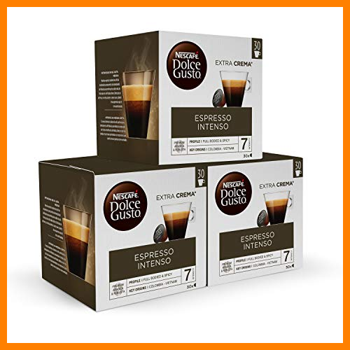 【 Mejor precio en oferta de 】✔️ Nescafé DOLCE GUSTO Magnum ESPRESSO INTENSO - Cápsulas de Café 3 x 30 - 90 Cápsulas