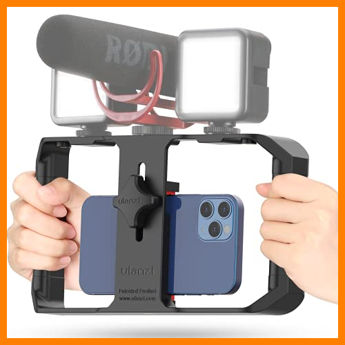 【 Mejor precio en oferta de 】✔️ ULANZI U Rig Pro Smartphone Video Rig, Filmmaking Case, Phone Video Stabilizer Grip Stativ Soporte para Videomaker Film-Maker Videographer para iPhone XS XS MAX XR iPhone X 8 Plus Samsung