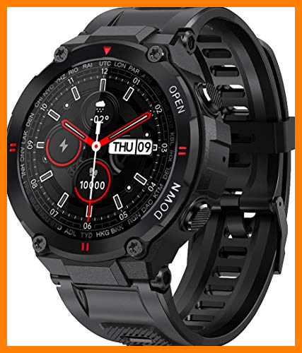 【 Mejor precio en oferta de 】✔️ ANSUNG Relojes Inteligente Hombre,Smartwatch con Llamadas Pulsómetro Presión Arterial, Monito de Sueño,Podómetro Pulsera Reloj Impermeable para Android iOS y Xiaomi Huawei iPhone( Negro)
