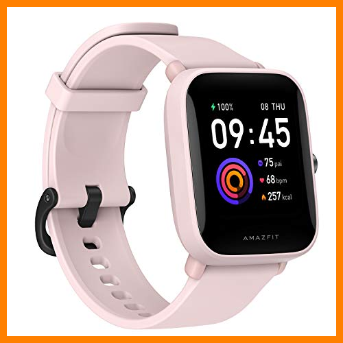 【 Mejor precio en oferta de 】✔️ Amazfit Bip U Series Smartwatch Fitness Reloj Inteligente 60+ Modos Deportivos 1.43" Pantalla táctil a Color Grande 5 ATM (SpO2) Oxígeno en Sangre Frecuencia Cardíaca, Rosado