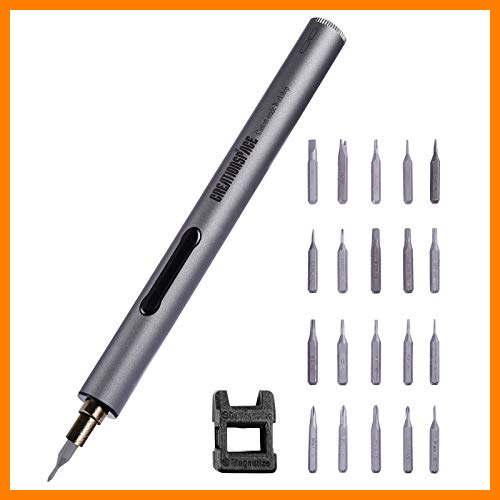 【 Mejor precio en oferta de 】✔️ Mini destornillador eléctrico, juego de destornilladores de precisión WZTO 20 en 1 herramienta de reparación profesionales magnética para teléfono inteligente,PC,gafas,relojes(Batería Estilo)