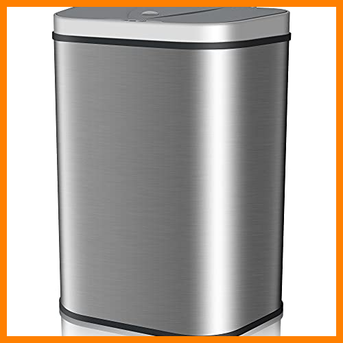 【 Mejor precio en oferta de 】✔️ Amagabeli Cubo de Basura Automático - 15.4 Gallon / 70L Cubo de Basura con Sensor Automatico de Reciclaje Acero Inoxidable Sensor de Movimiento por Infrarrojos Sin Contacto Automático Cocina de Basura