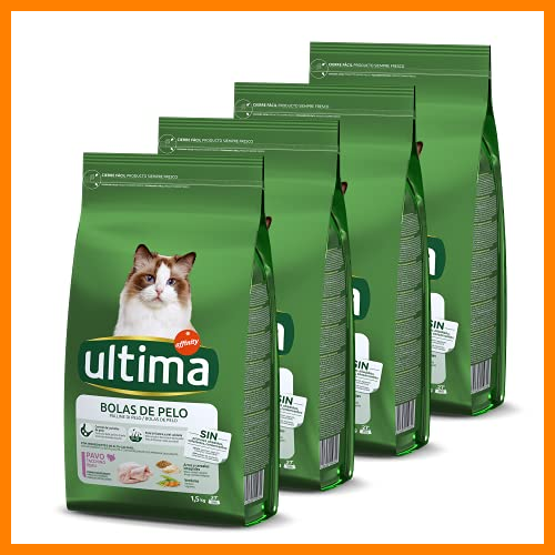 【 Mejor precio en oferta de 】✔️ ultima Pienso Para Gatos Para Prevenir Bolas De Pelo Con Pavo 4 x 1.5 kg