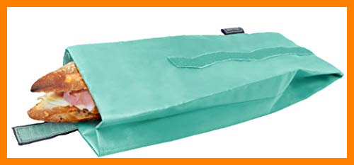 【 Mejor precio en oferta de 】✔️ NERTHUS Bolsa para Bocadillo Reutilizable Turquesa, ecológica, Adaptable, facil de Limpiar y Apta para Lavadora, 10,5x10,5x30 cm