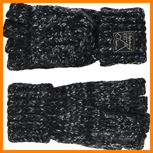 【 Mejor precio en oferta de 】✔️ Superdry Guante Cable, Black Tweed, Talla única para Mujer