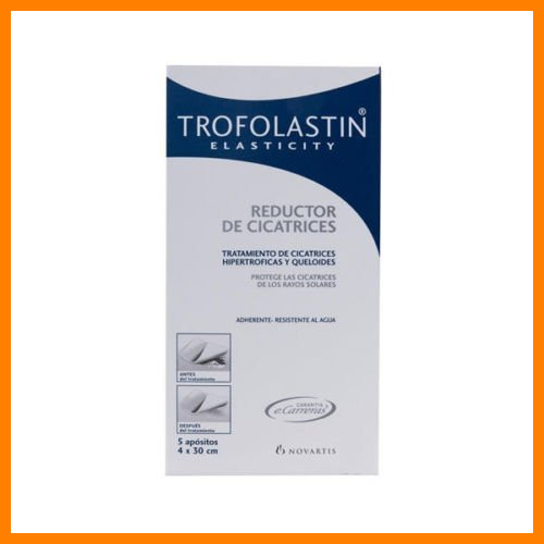 【 Mejor precio en oferta de 】✔️ Trofolastin Reductor de Cicatrices E Carreras 4x30 Cm 5 Piezas Tratamiento Belleza Piel
