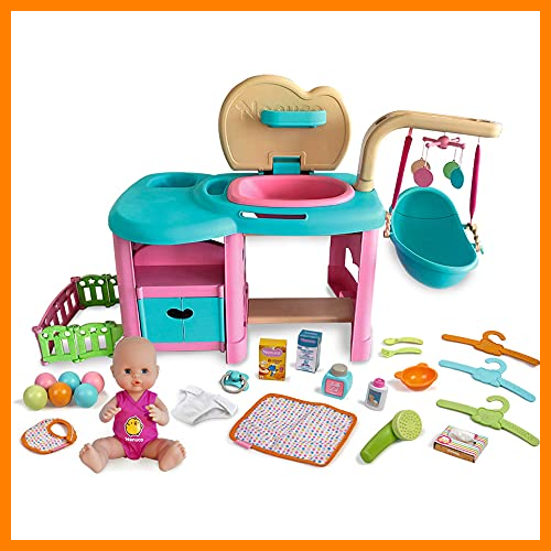 【 Mejor precio en oferta de 】✔️ Nenuco - Maxi Care Centre, Centro de Juegos con Zonas de Cuidado: Juego, Comidas, baño, Cambio de pañal, Dormir y vestidor, hasta 20 Accesorios. Juguete para niños Desde 3 años Famosa (700015777)