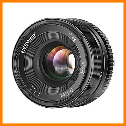 【 Mejor precio en oferta de 】✔️ Neewer 35mm F1,2 Apertura Grande Prime APS-C Lente de Aluminio para Sony E Mount Mirrorless Cámaras A6500 A6300 A6100 A6000 A5100 A5000 A9 NEX 3 NEX 3N NEX 5 NEX 5T NEX 5R NEX 6 7