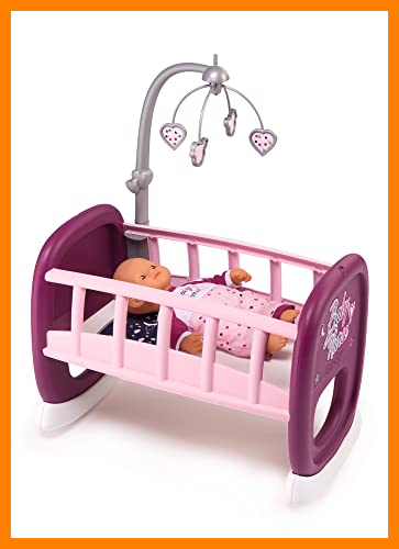 【 Mejor precio en oferta de 】✔️ Smoby-Cuna Baby Nurse para muñecos bebé 220343 móvil, color rosa