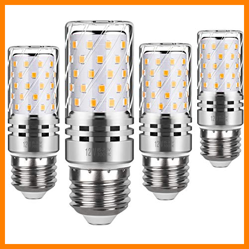 【 Mejor precio en oferta de 】✔️ Tebio LED maíz bombillas, E27, 12W, 100W bombilla incandescente equivalente, candelabro LED bombillas, 3000K Blanco Cálido, 1200 lm, no regulable (4 Packs)